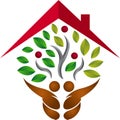 Home tree logo Royalty Free Stock Photo