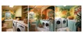 home tropical laundry room interior design ai generated Royalty Free Stock Photo