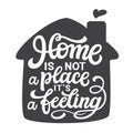 Home typography quote Royalty Free Stock Photo