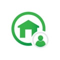 Home and user vector icon Royalty Free Stock Photo