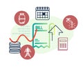 Home Utilities Bill Payment Services - Stock Illustration Royalty Free Stock Photo