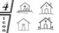Home Vector Icon Set Royalty Free Stock Photo