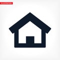 Home vector image to be used in web applications, mobile applications and print media. Abstract house logo design template. Royalty Free Stock Photo