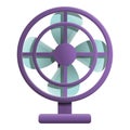 Home ventilator icon, cartoon style