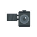 Home video camera icon flat isolated vector Royalty Free Stock Photo