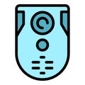 Home video intercom icon vector flat Royalty Free Stock Photo