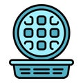 Home waffle machine icon vector flat Royalty Free Stock Photo