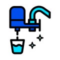 Home water filter tap icon