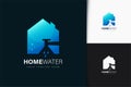Home water logo design Royalty Free Stock Photo