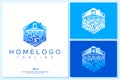 home wave logo design. wave home logo branding. wave villa logo concept.