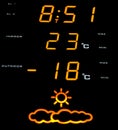 Home weather station. Low temperatures