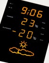 Home weather station. Low temperatures
