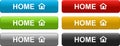 Home web buttons colorful on white Royalty Free Stock Photo