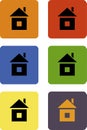 Home web icons, buttons Royalty Free Stock Photo