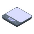 Home weigh scales icon, isometric style