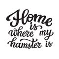 Home is where my hamster is, lettering