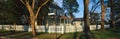 Home with white picket fence on Main Street Royalty Free Stock Photo