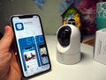 Home wi-fi surveillance camera. A camera for tracking at home and in the office.