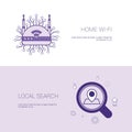 Home Wifi And Local Search Concept Template Web Banner With Copy Space Royalty Free Stock Photo