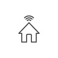 Home Wifi Signal line icon