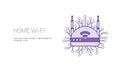 Home Wifi Wireless Internet Connection Template Web Banner With Copy Space Royalty Free Stock Photo