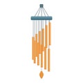 Home wind chime icon cartoon vector. Morning glory