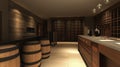 Home wine cellar DIY project in progress with tools and blueprints visible in a cozy space