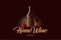 Home Wine vector illustration, EPS 10 Royalty Free Stock Photo