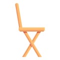 Home wood chair icon cartoon vector. Outdoor furniture Royalty Free Stock Photo