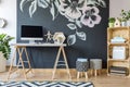 Home workspace with diy regale