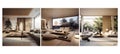 home zen minimalism living room interior design ai generated Royalty Free Stock Photo