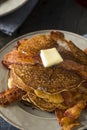 Homeade Sweet Bacon Pancakes Royalty Free Stock Photo