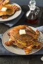 Homeade Sweet Bacon Pancakes Royalty Free Stock Photo