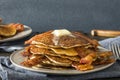Homeade Sweet Bacon Pancakes Royalty Free Stock Photo