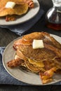 Homeade Sweet Bacon Pancakes Royalty Free Stock Photo