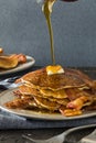 Homeade Sweet Bacon Pancakes Royalty Free Stock Photo
