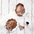 Homebaked Chocolate Waffles Royalty Free Stock Photo