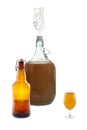Homebrew beer making kit with carboy and fermentor Royalty Free Stock Photo