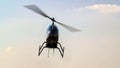 Homebuilt 2 Seater Helicopter test flight Royalty Free Stock Photo