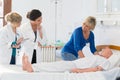 homecare nurses learning to use hoist