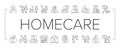 Homecare Services Collection Icons Set Vector .