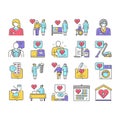 Homecare Services Collection Icons Set Vector .