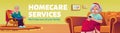 Homecare services poster, home care and social aid