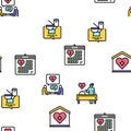Homecare Services Vector Seamless Pattern