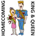 Homecoming King and Queen Royalty Free Stock Photo