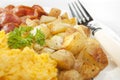 Homefries Scrambled Egg Breakfast Royalty Free Stock Photo