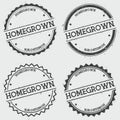 Homegrown insignia stamp isolated on white.