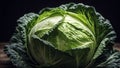 Homegrown organic cabbage vegetable, generative ai