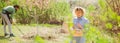 Homegrown organic food. Young Couple gardening in the garden. Country life. Portrait of pair of farms Working In Garden Royalty Free Stock Photo