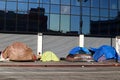 Homeless in downtown Los Angeles, California